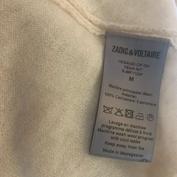 Zadig & Voltaire Hexago Oh Yeah Cashmere Sweater - Picture 12 of 12